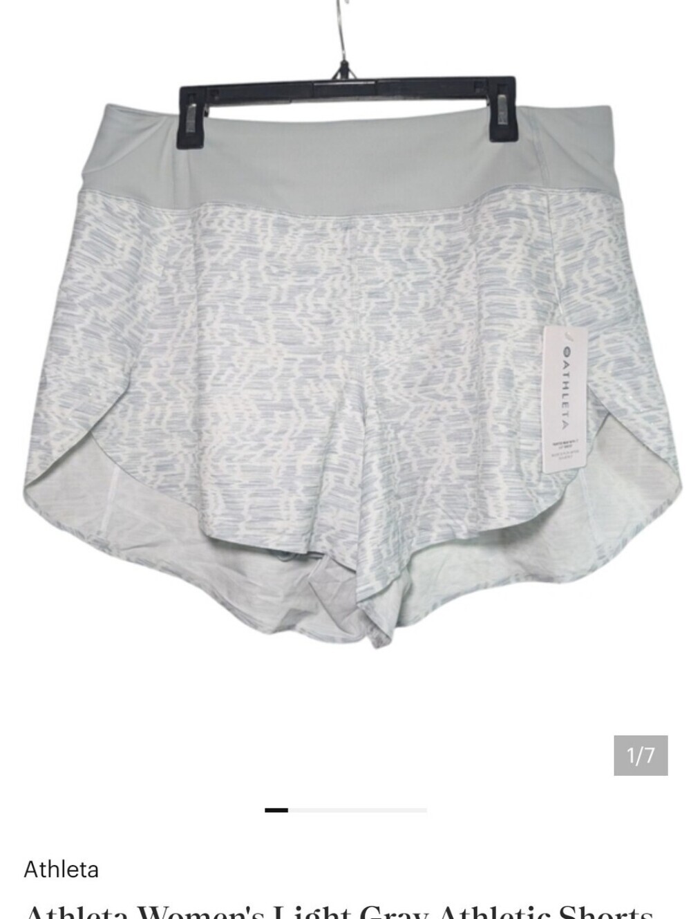 Athleta Women's Light Gray Athletic Shorts - Picture 8 of 8